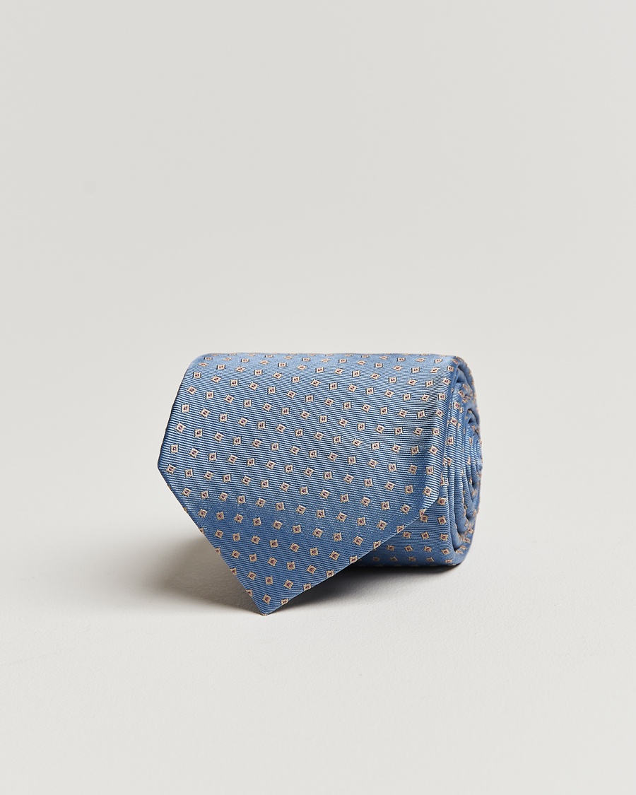 Herren | | Brioni | Printed Silk Tie Light Blue