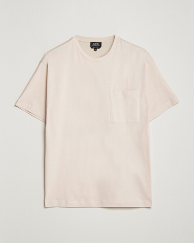 Herren | Kurzarm T-Shirt | A.P.C. | Short Sleeve Pocket T-Shirt Ecru