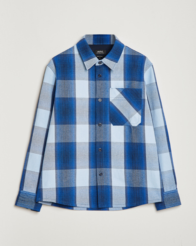 Herren |  | A.P.C. | Basile Shirt Jacket Blue Plaid