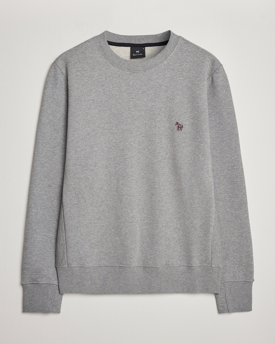 PS Paul Smith Zebra Organic Cotton Sweatshirt Grey Melange – Grau