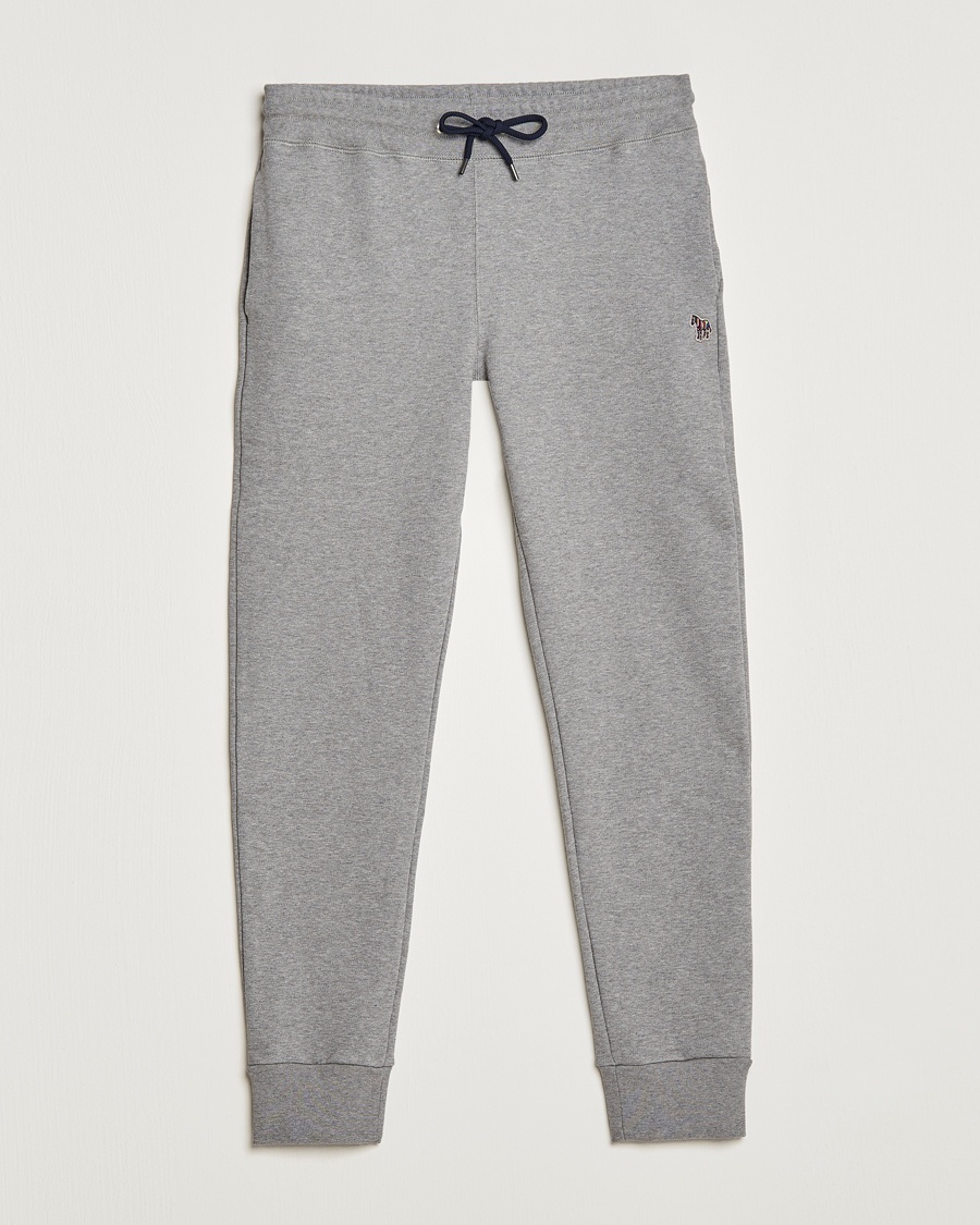 PS Paul Smith Zebra Organic Cotton Sweatpants Grey Melange – Grau