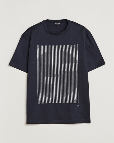 Herren | Giorgio Armani | Giorgio Armani | Abstract Logo T-Shirt Navy