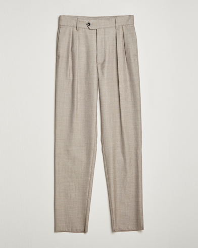 Herren |  | Giorgio Armani | Pleated Wool Trousers Light Grey