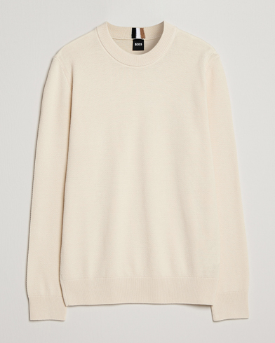 Herren | Strickpullover | BOSS BLACK | Ecaio Knitted Sweater Open White