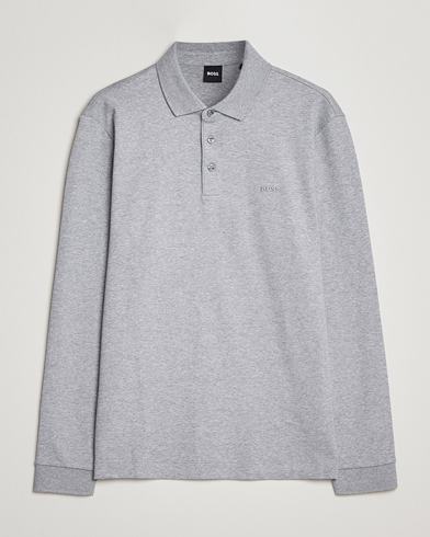 Herren | BOSS BLACK | BOSS BLACK | Pado Knitted Polo Shirt Silver