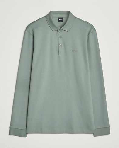Herren | Bestickte Polohemden | BOSS BLACK | Pado Knitted Polo Shirt Open Green