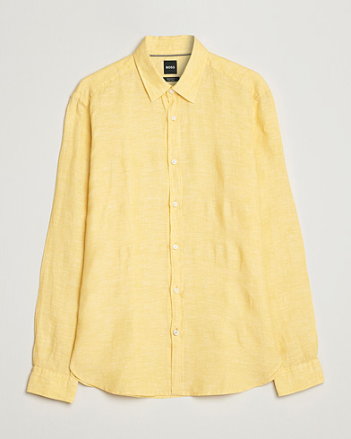 Herren |  | BOSS BLACK | Liam Linen Shirt Bright Yellow