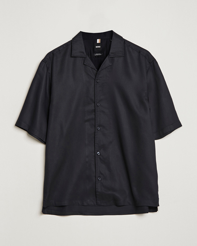 Herren | Kurzarmhemden | BOSS BLACK | Lars Resort Collar Short Sleeve Black