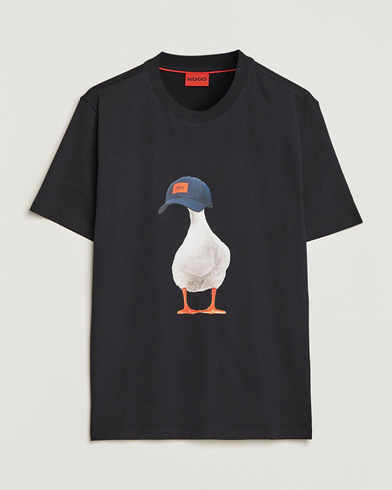 Herren |  | HUGO | Ducky Printed Crew Neck T-Shirt Black