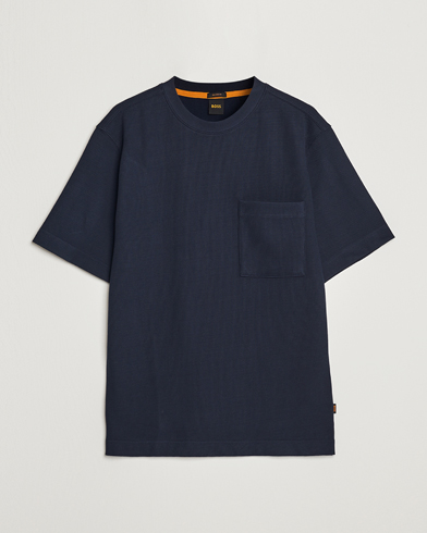 Herren | BOSS ORANGE | BOSS ORANGE | Tempesto Knitted Crew Neck T-Shirt Dark Blue