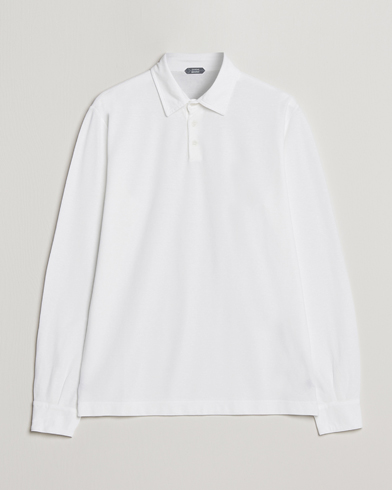 Herren |  | Zanone | Ice Cotton Long Sleeve Polo White