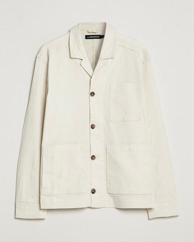 Herren | Overshirts | J.Lindeberg | Errol Linen/Cotton Workwear Overshirt Turtledove
