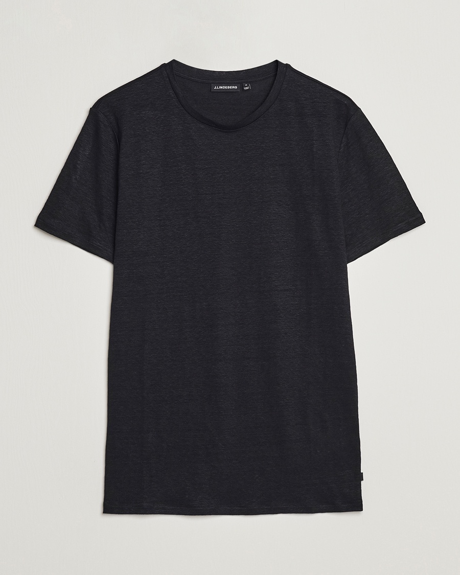 Herren | | J.Lindeberg | Coma Linen Tee Black