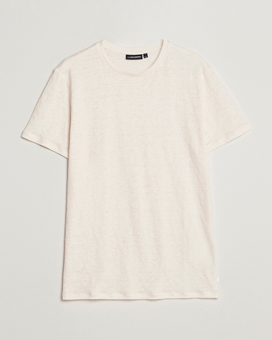 Herren | Weiße T-Shirts | J.Lindeberg | Coma Linen Tee Turtledove