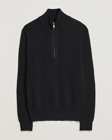 Herren |  | J.Lindeberg | Alex Half Zip Organic Cotton Sweater Black