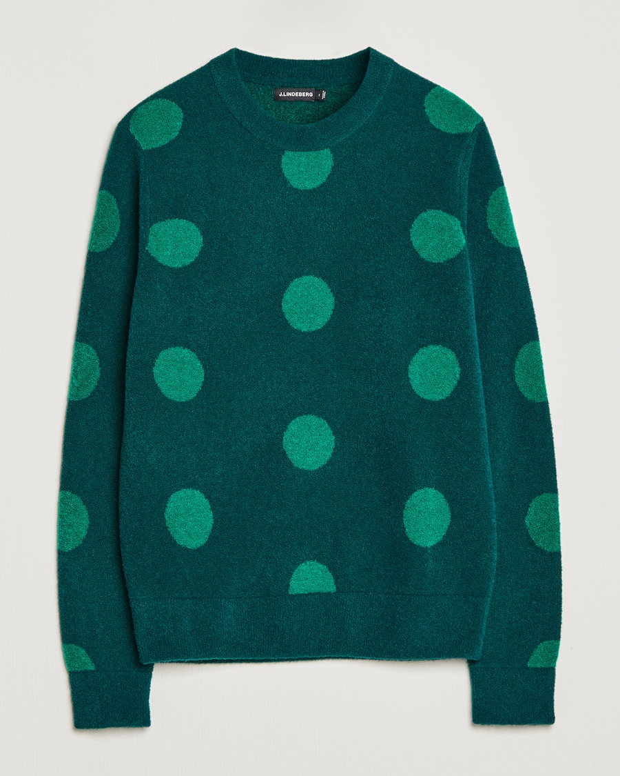  Dotte Hairy Jacquard Crewneck Rain Forest
