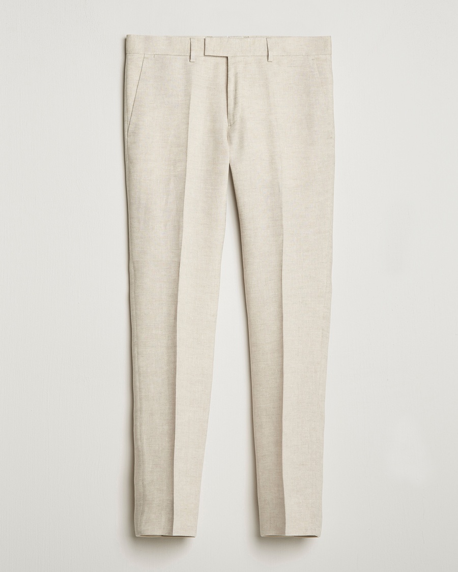 Herren | | J.Lindeberg | Grant Super Linen Trousers Safari Beige