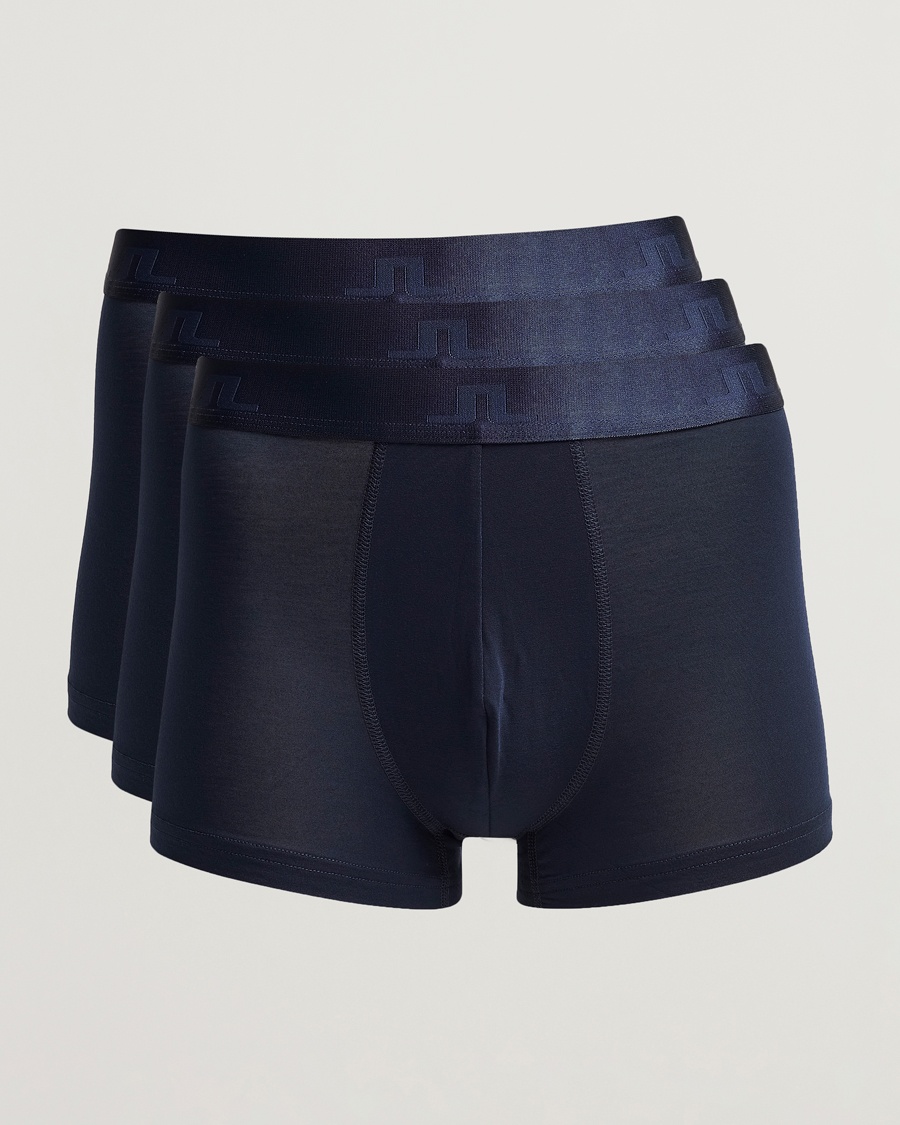 Herren | Unterwäsche | J.Lindeberg | 3-pack Bridge Lyocell Boxer Navy
