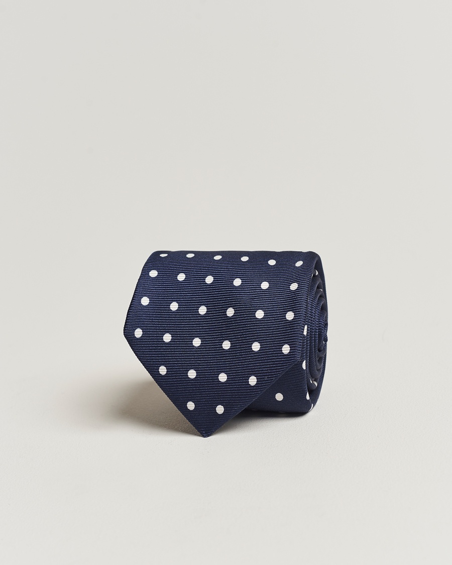 Herren | Kiton | Kiton | Dotted Silk Tie Navy