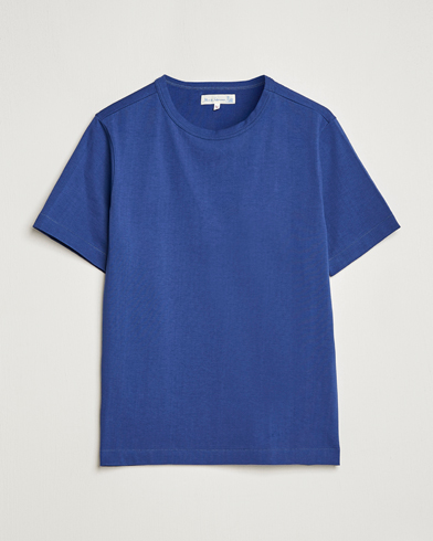 Herren |  | Merz b. Schwanen | Relaxed Loopwheeled Sturdy T-Shirt Pacific Blue