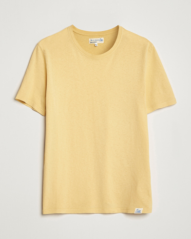 Herren | Merz b. Schwanen | Merz b. Schwanen | Organic Cotton Washed Crew Neck T-Shirt Yellow