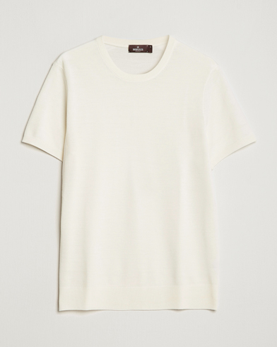 Herren | Weiße T-Shirts | Morris Heritage | Alberto Knitted T-Shirt White