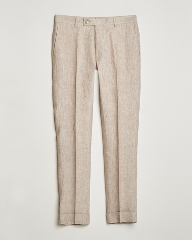 Herren | Leinenhosen | Morris Heritage | Jack Linen Suit Trousers Beige