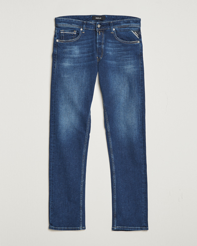 Herren |  | Replay | Grover Straight Fit Stretch Jeans Dark Blue