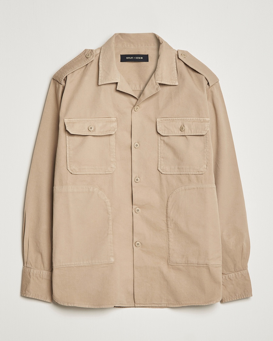 Herren | | Replay | Sartoriale Safari Overshirt Sand