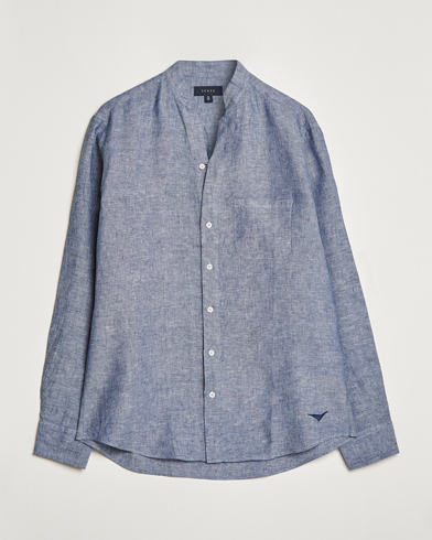 Herren |  | SEASE | Fishtail Linen Shirt Sky Blue