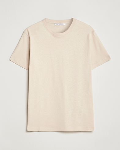 Herren |  | Tiger of Sweden | Dillan Linen Cotton T-Shirt Cream Sand