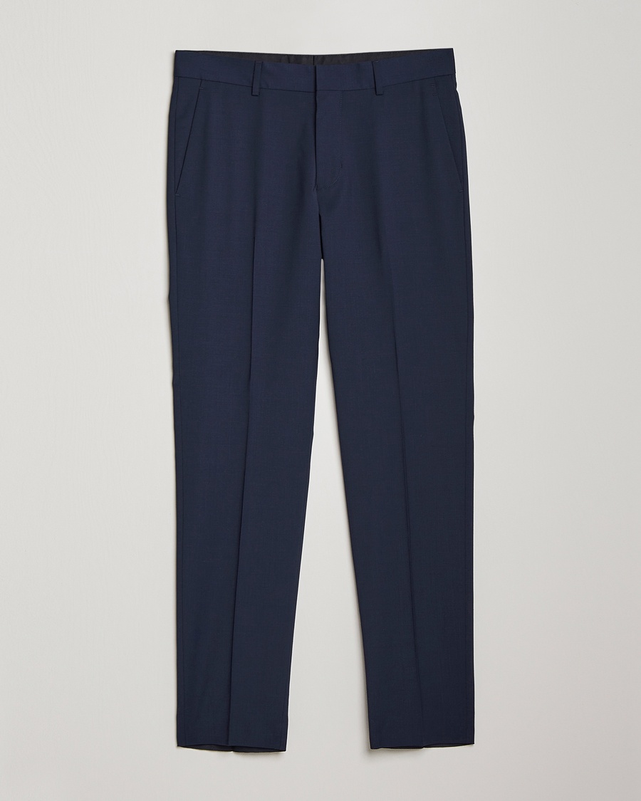  Tenuta Wool Travel Suit Trousers Royal Blue