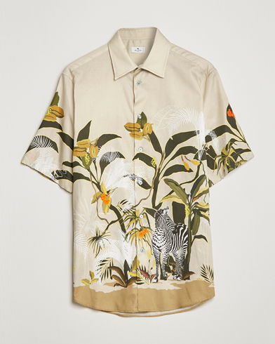 Herren | Kurzarmhemden | Etro | Printed Camp Collar Shirt Beige