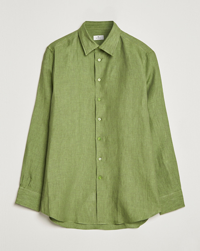 Herren | Etro | Etro | Linen Sport Shirt Green
