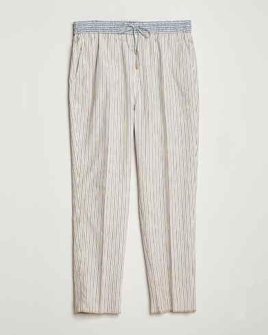 Herren | Drawstring-Hosen | Etro | Hickory Stripe Casual Trousers Off White