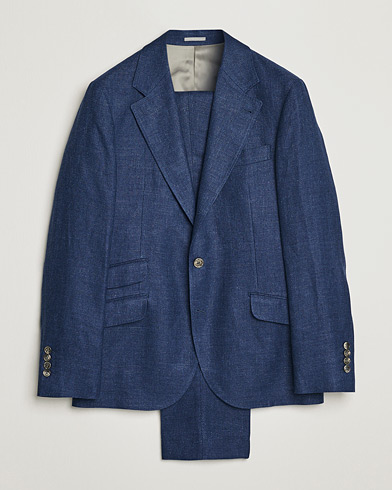 Herren | Brunello Cucinelli | Brunello Cucinelli | Linen/Silk Suit Royal Blue