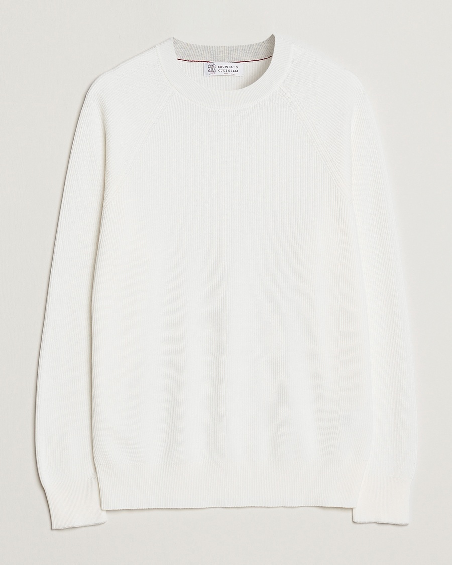 Herren | | Brunello Cucinelli | Rib Stitch Crew Neck Sweater Panama