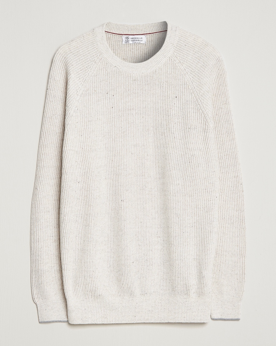 Herren | | Brunello Cucinelli | Chine Rib Sweater Light Beige