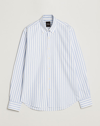 Herren |  | Oscar Jacobson | Regular Fit Button Down Striped Oxford Shirt Blue