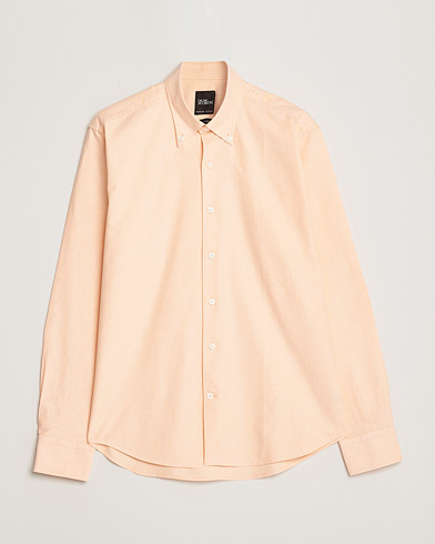 Herren | Oxfordhemden | Oscar Jacobson | Regular Fit Button Down Oxford Shirt Orange