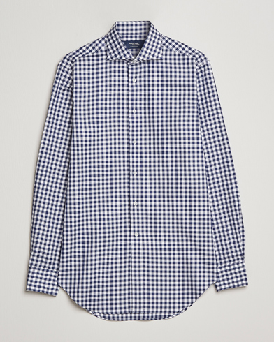 Herren |  | Kamakura Shirts | Slim Fit Gingham Shirt Navy