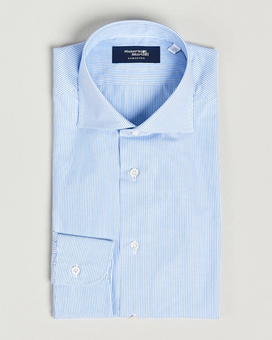 Herren | Kategorie | Kamakura Shirts | Slim Fit Striped Broadcloth Shirt Light Blue
