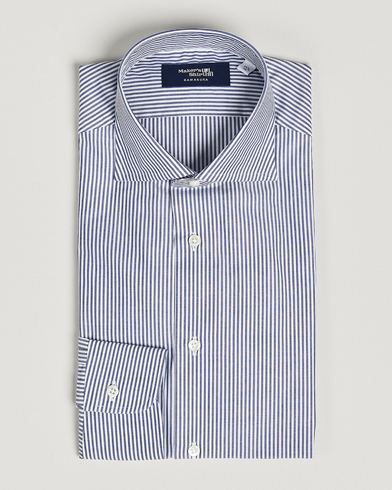Herren | Businesshemden | Kamakura Shirts | Slim Fit Striped Broadcloth Shirt Navy