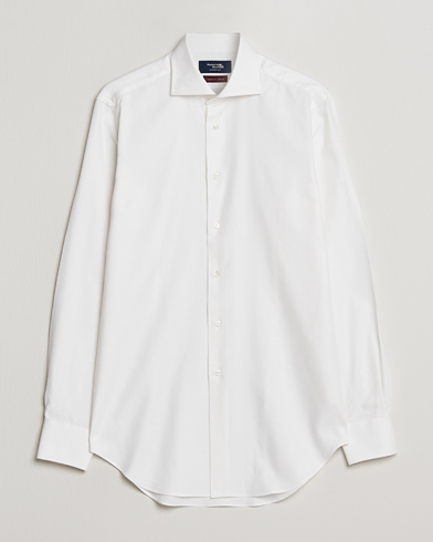 Herren | Japanese Department | Kamakura Shirts | Slim Fit Cashmere Blend Shirt White