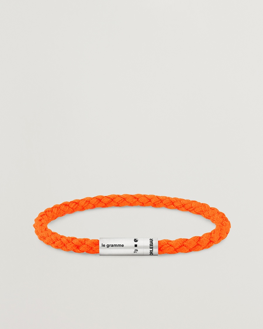 Herren | Bald auf Lager | LE GRAMME | X Orlebar Brown Nato Bracelet Orange/Sterling Silver