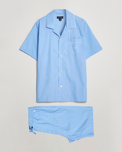 Herren | Schlafanzüge & Bademäntel | Polo Ralph Lauren | Cotton Short Pyajama Set Solid Austin Blue