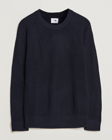 Herren |  | NN07 | Jacobo Cotton Knitted Sweater Navy Blue
