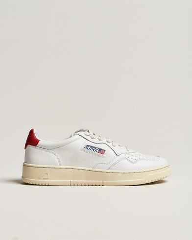 Herren | Autry | Autry | Medalist Low Leather Sneaker White/Red