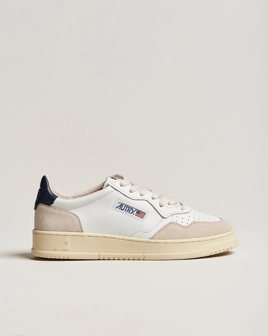 Autry Medalist Low Leather/Suede Sneaker White/Blue – Weiß