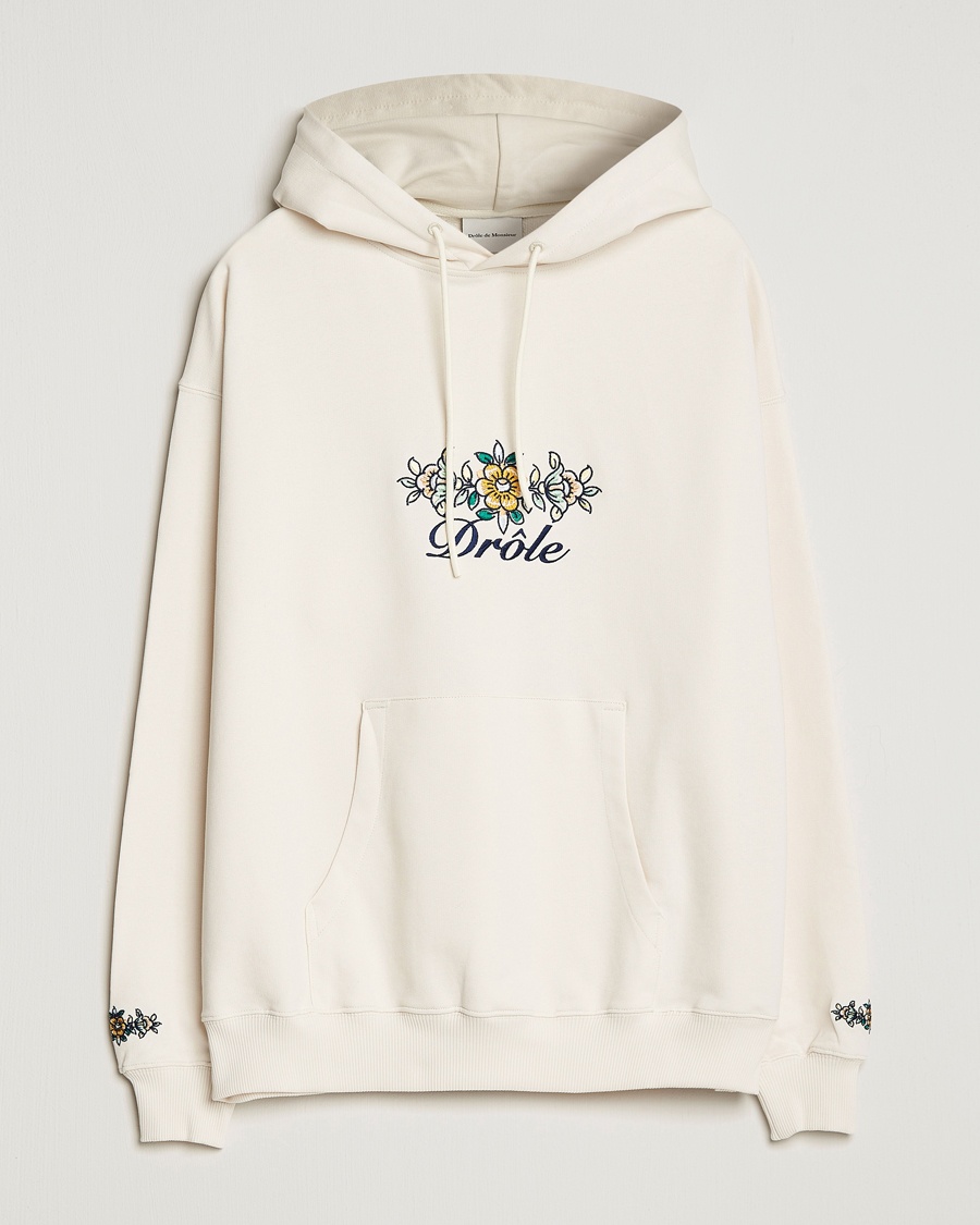 Herren | | Drôle de Monsieur | Fleur Embroidered Hoodie Off White